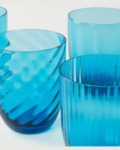 Set Idra aus sechs Gläsern Blau