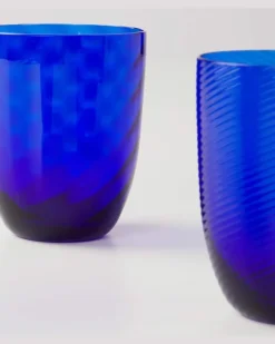 Set Idra aus sechs Gläsern Blau