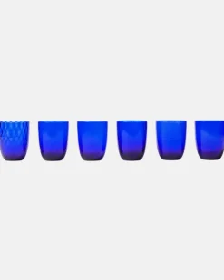 Set Idra aus sechs Gläsern Blau