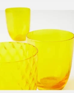 Set Idra aus sechs Gläsern Gelb