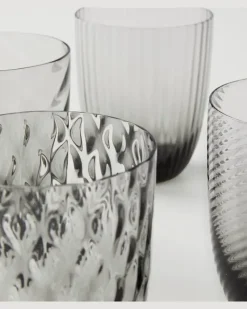Set Idra aus sechs Gläsern Grau