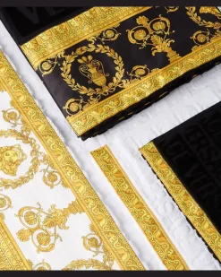 Set I Love Baroque aus fünf Handtüchern Weiß