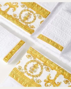 Set I Love Baroque aus fünf Handtüchern Weiß