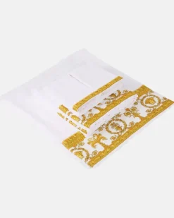 Set I Love Baroque aus fünf Handtüchern Weiß