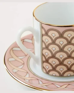 Set Impero aus zwei Espressotassen und Untertassen Multicolor
