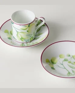 Set Impero aus zwei Kaffeetassen und Untertassen Weiß
