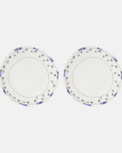Set Midnight Flowers Anemone Milk aus zwei Speisetellern by Marni Multicolor