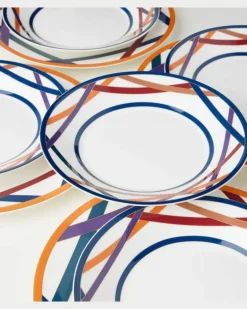 Set Nastri aus sechs Suppentellern Multicolor