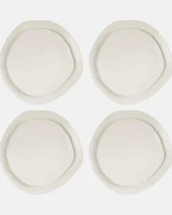 Set Native Dinner aus vier Speisetellern und vier Desserttellern Weiß