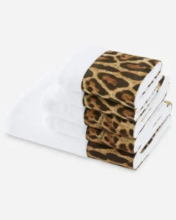 Set Of 5 Terry Cotton Towels - Handtuch-sets Mehrfarbig