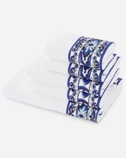 Set Of 5 Terry Cotton Towels - Handtuch-sets Mehrfarbig