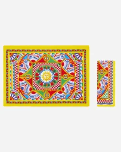 Set Platzdeckchen Und Serviette Aus Leinen - Sets Platzdeckchen Und Serviette Mehrfarbig