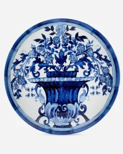 Set 2 Porcelain Dinner Plates - Flache Teller Mehrfarbig