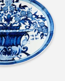 Set 2 Porcelain Dinner Plates - Flache Teller Mehrfarbig