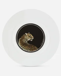Set 2 Porcelain Dinner Plates - Flache Teller Mehrfarbig