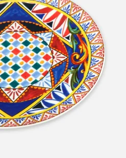 Set 2 Porcelain Dinner Plates - Flache Teller Mehrfarbig