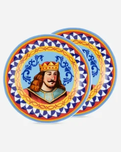 Set 2 Porcelain Soup Plates - Suppenteller Mehrfarbig