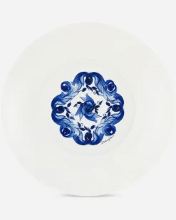 Set 2 Porcelain Soup Plates - Suppenteller Mehrfarbig