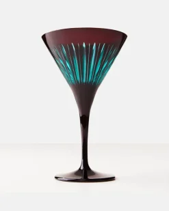 Set Prism aus vier Martinigläsern Blau
