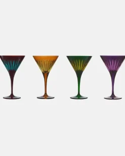 Set Prism aus vier Martinigläsern Multicolor