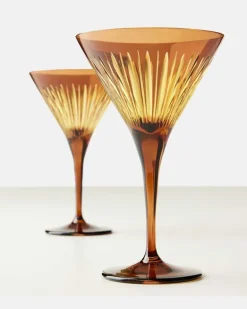 Set Prism aus vier Martinigläsern Orange