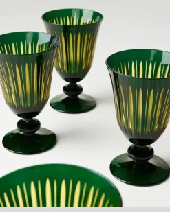 Set Prism aus vier Weingläsern GrüN