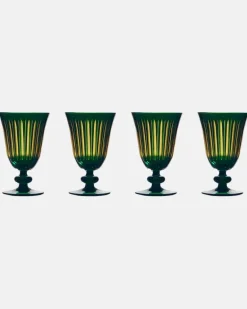 Set Prism aus vier Weingläsern GrüN