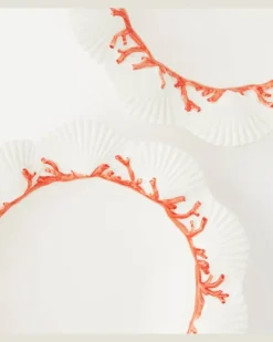 Set Saint Jacques aus zwei Suppentellern Weiß
