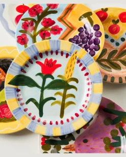 Set Santiago De Borja aus sechs Speisetellern by Shurleey Multicolor