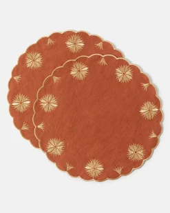 Set Terracotta aus zwei Tischsets Braun