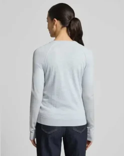 Shaped Fit Sweatjacke aus reiner Schurwolle Modell 'Fonami Hellblau