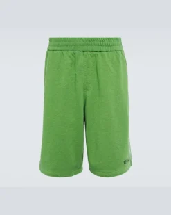 Shorts aus Baumwoll-Jersey GrüN