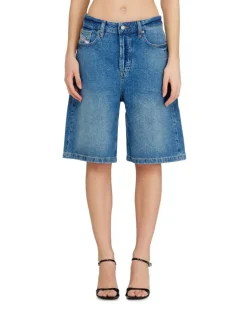 Shorts aus clean-gewaschenem Denim - Kurze Hosen - Damen - Blau