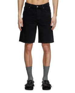 Shorts aus Denim - Denim Kurze Hose - Herren - Schwarz