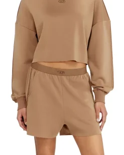 Shorts aus leichtem stretch-scuba - Hosen - Damen - Braun