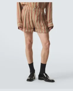 Shorts aus Twill Beige