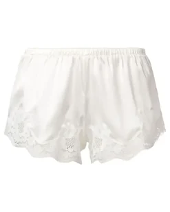 Shorts mit Spitzendetail - Weiß