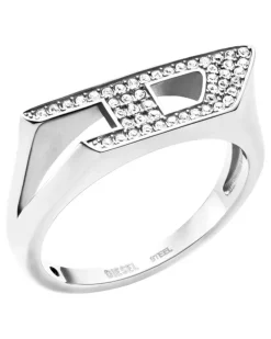 Siegelring aus Edelstahl mit Glitzereffekt - Ringe - Unisex - Silber