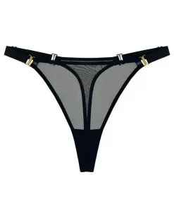 Signature Mesh-Tanga - Schwarz