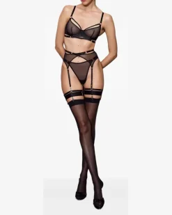 Signature Mesh-Tanga - Schwarz
