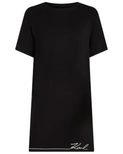 Signature Nachthemd mit Logo - Schwarz