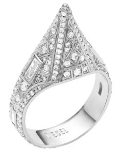 Silberfarbener Messing-Ring mit Bandoptik - Ringe - Unisex -