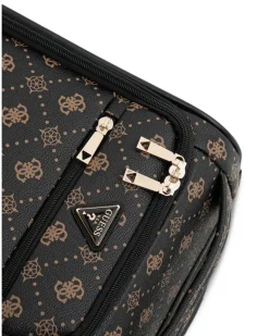 Silia Reisetasche mit Monogrammmuster - Schwarz