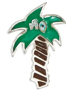 Sketchy Anstecknadel mit Palme - Grün