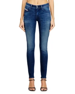 Skinny Jeans Regular Waist 2017 Slandy, Dunkelblau, Reißverschluss