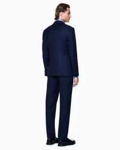 Slim Fit Anzüge Marineblau