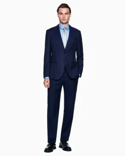 Slim Fit Anzüge Marineblau