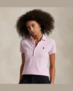 Slim-Fit Stretch-Poloshirt Pink