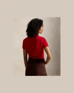 Slim-Fit Stretch-Poloshirt Red