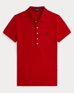 Slim-Fit Stretch-Poloshirt Red
